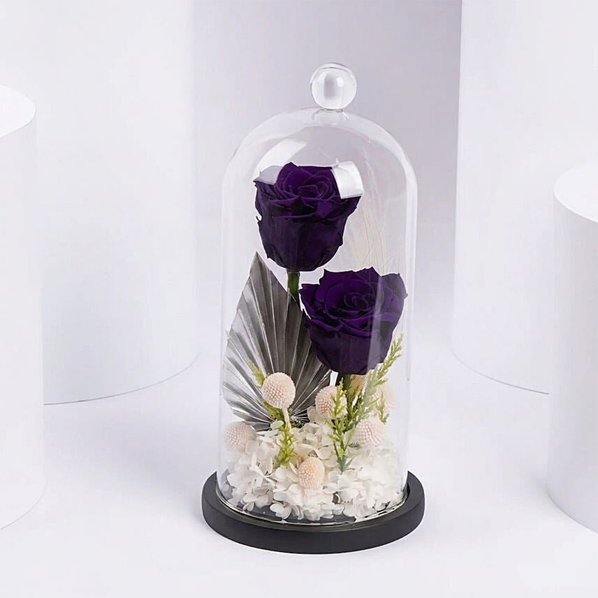 Blue Forever Roses Arrangement: Forever Roses