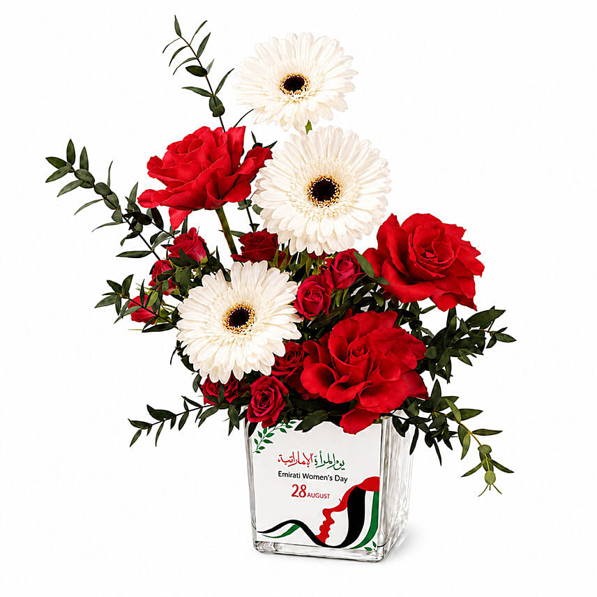 Luxury Emirati Womens Day Flower Arrangement: UAE National Day Gifts