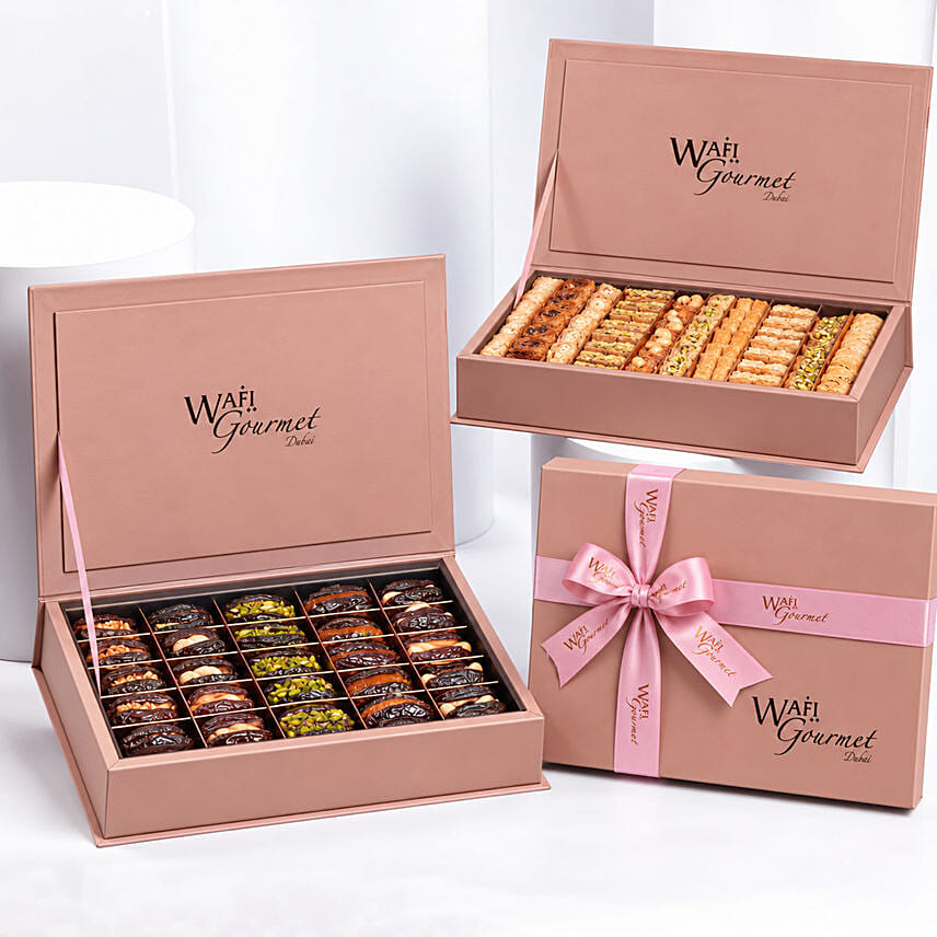 Baklawa and Stuffed Dates Gift Set By Wafi: Christmas Cookies