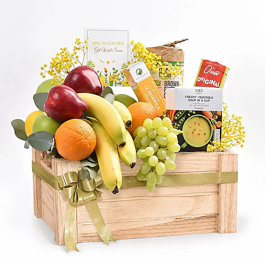 Get Well Soon Wish Basket: Gift Hampers 