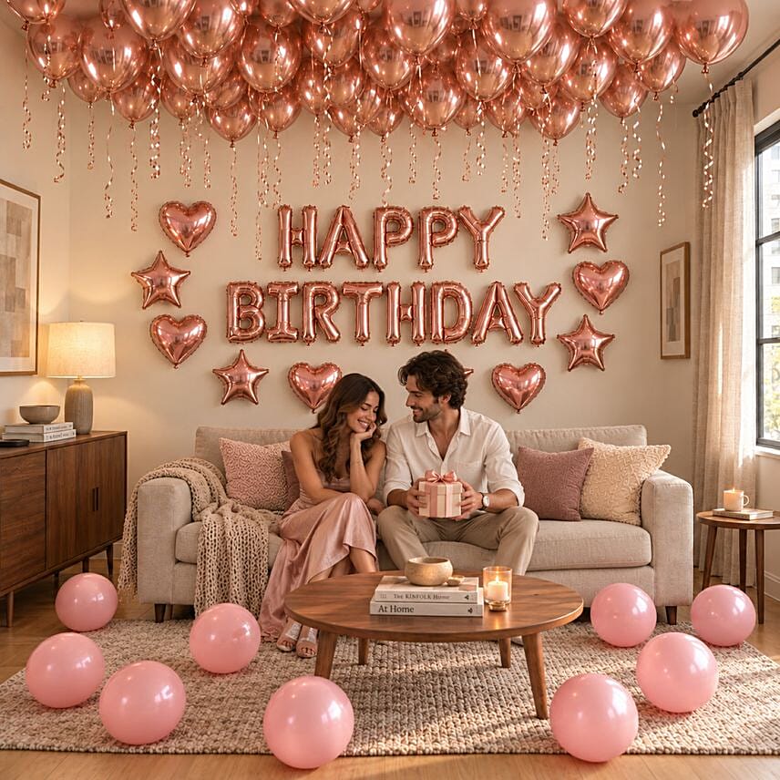 Floating In Air Birthday Decoration: Balloon Decorations
