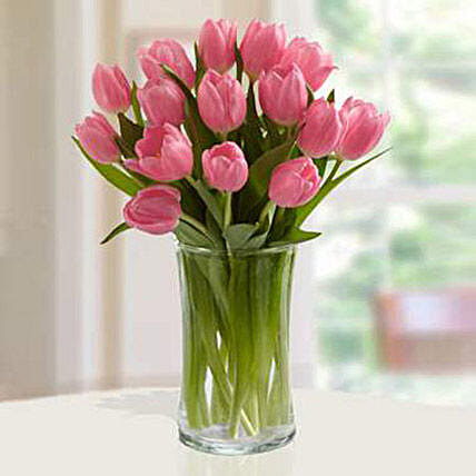 Pink Tulips Arrangement LB: Send Flowers to Lebanon