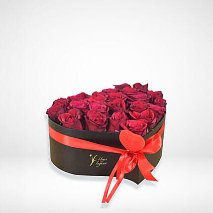 Heart Shaped Flower Box: Send Flowers to Lebanon