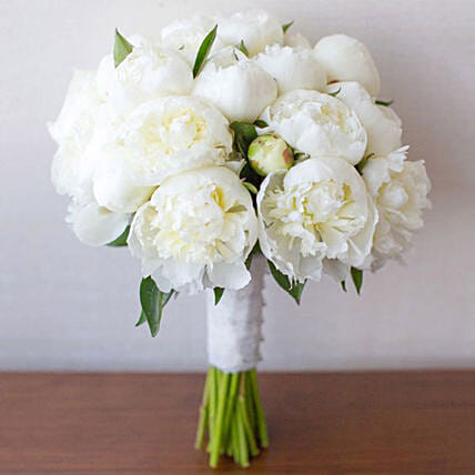 20 White Peonies Bouquet: Peonies Flower Bouquets