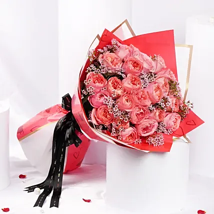 24 Premium Garden Roses: Valentine Flower Bouquets