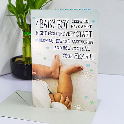A Baby Boy Greeting Card: 