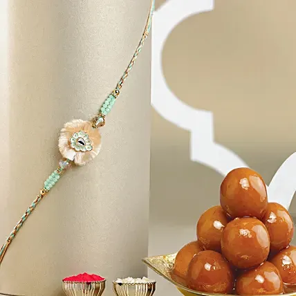Artisan Affection Ethnic Rakhi N Delectable Barfi Bites: Ethnic Rakhi