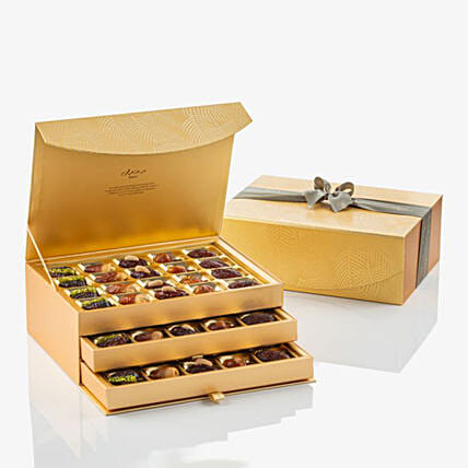 Bateel Gold Palm Chest Drawer: 