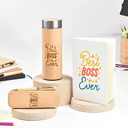 Best Boss Bottle Diary & Pen: Boss Day Gifts