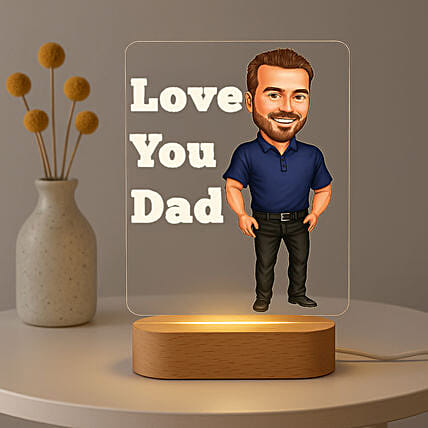 Love You Dad Led Lamp : Personalised Gifts for Father