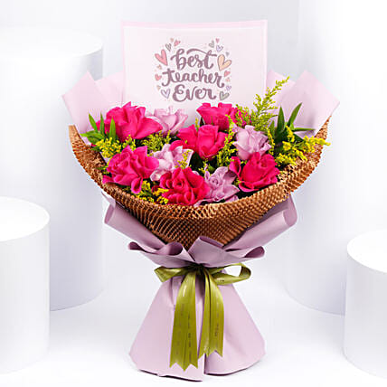 Best Teacher Ever Flowers Bouquet: Graduation Flowers