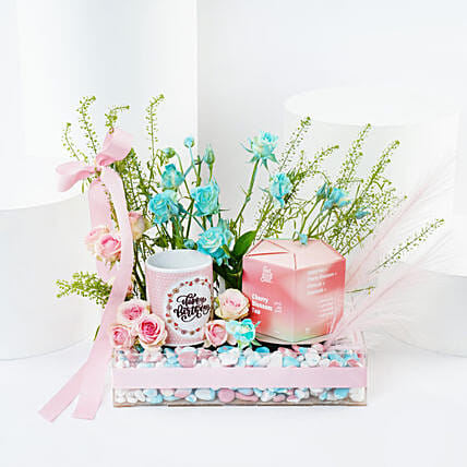  صينية زهور وشاي لمناسبة عيد الميلاد : 