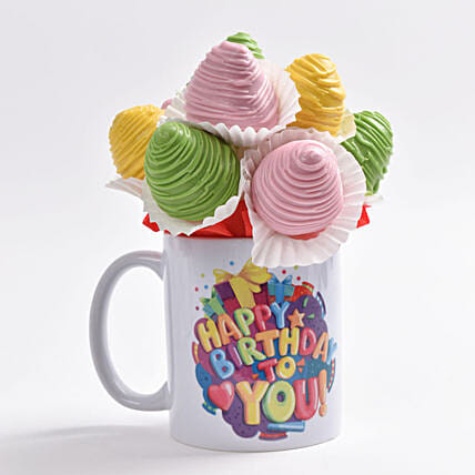 Birthday Delight Strawberry Arrangement: Food Gifts