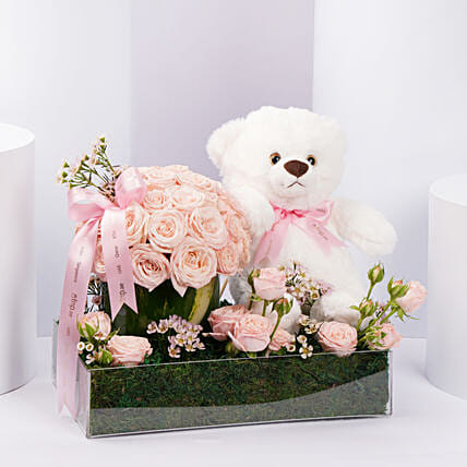 Blush N Cuddle: Birthday Flowers & Teddy Bears