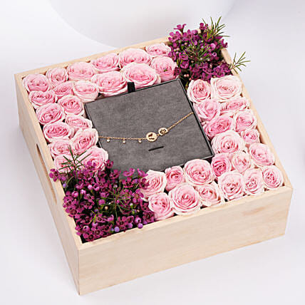 Cerruti 1881 Bracelet Delicate Beauty with Flowers: Karwa Chauth Gift for Wife