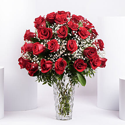 Bunch of 50 Scarlet Red Roses: Congratulations Flowers 