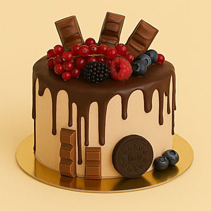 Candy Topped Choco Cake: Gifts for Brother