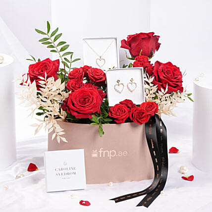 طقم مجوهرات كارولين سفيدبوم و بوكس ورود الفالانتاين: هدايا مجوهرات أون لاين 