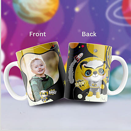 كوب سيراميك واحد مطبوع ومخصص برسمه كرتونية وصورة: هدايا مخصصة أون لاين 