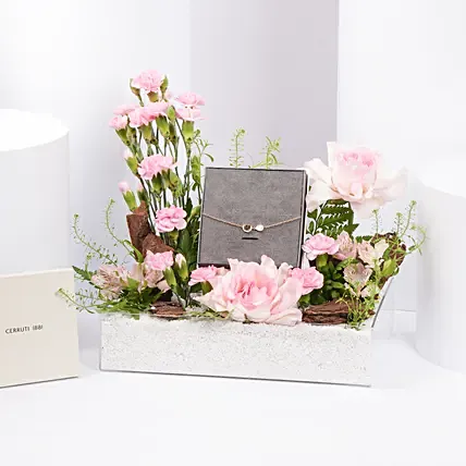 Cerruti 1881 Mop Crystal Jewlery Gift: Gold Jewellery