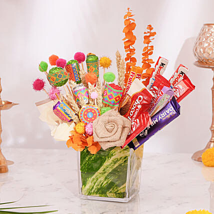 Choco Blast Diwali Celebration: Diwali Flowers & Sweets