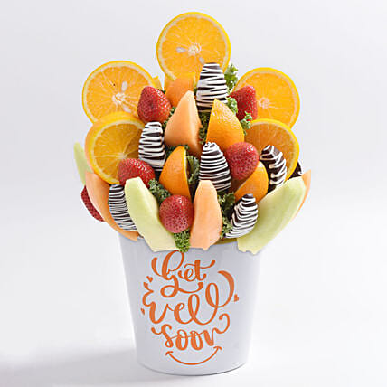 Citrus Burst Arrangement: Fresh Fruit Basket 