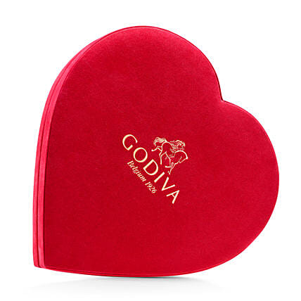 Coeur Gift Box Red 12 Pc By Godiva: Edible Branded-gifts