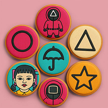 Dalgona Theme Set of 6 Cookies: Cookies 