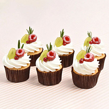 Eggless Vanilla Cupcakes 6 Pcs: Eggless Cakes