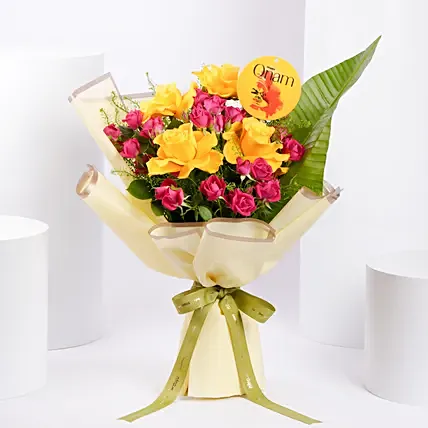 Elegant Onam Flower Arrangement: Onam Gifts