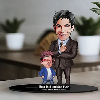Father and Son Caricature Gift Idea: 