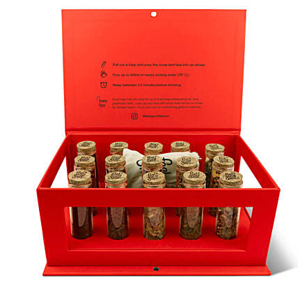 بوكس شاي لون أحمر من فييل غود تي 15 نكهة متنوعة: 