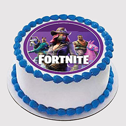 Fortnite Round Photo Cake: Fortnite Cakes