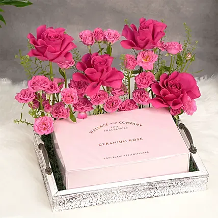 Wallace & Co Fine Fragrance Rose Reed Diffuser: 