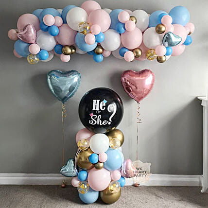 ديكور بالونات استقبال مولود: 