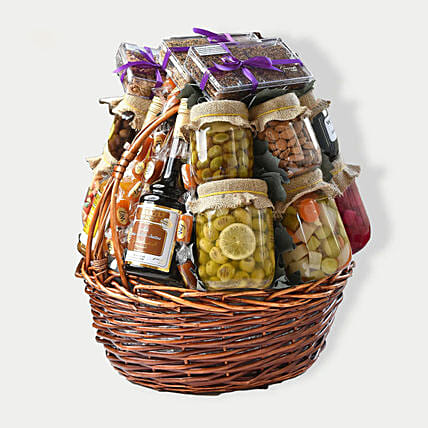 Grand Assorted Sweets and Savoury Snack Basket By Wafi: Wafi Gourmet Sweets 