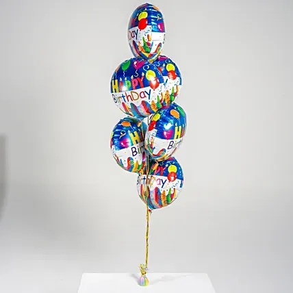 Happy Birthday Foil Balloons: Midnight Gifts Delivery
