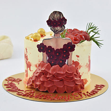 كيكة بنات بالتوت و الردفلفت 1 كجم: كيك فاخر اونلاين 