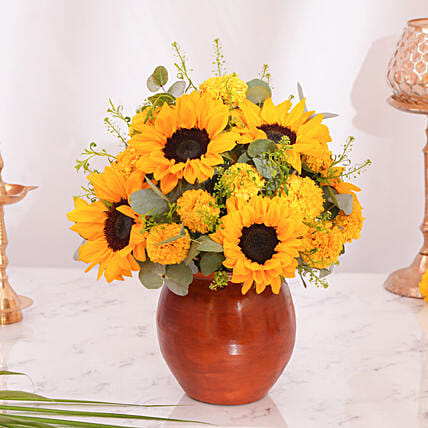 Happy Diwali Sunshine Vase: Diwali Gifts