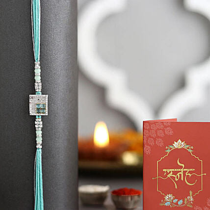 Imperial American Diamond Rakhi: Fancy Rakhi 