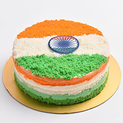 Indian Flag Cake: Independence Day Gifts 