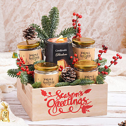 Jars Of Treats With Panettone: Secret Santa Gifts