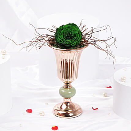 Large Green Forever Rose in Designer Base: Forever Roses