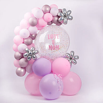 Love You Mom Balloon Arrangement: هدايا التجارب اونلاين 