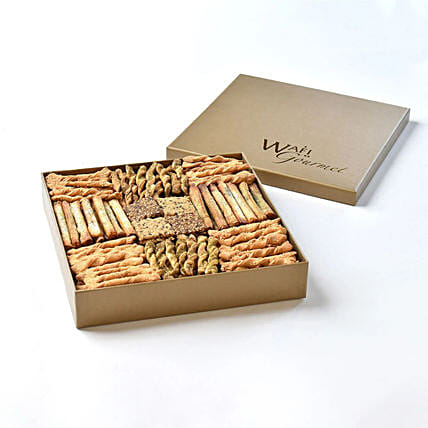 Luxury Box Salty Biscuits Assorted By Wafi: Christmas Cookies