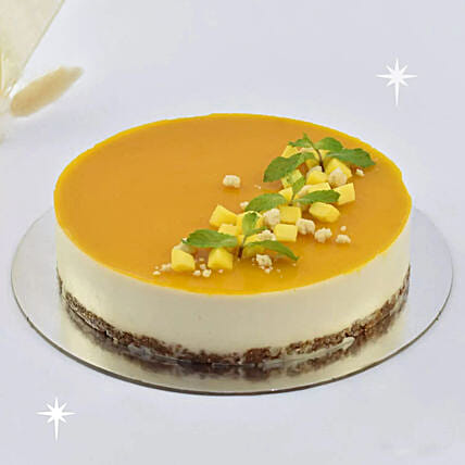 تشيز كيك صحي بنكهة المانجو بدون غلوتين حجم وسط: 