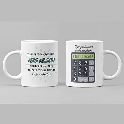 Maths Teacher Mug: Personalised Mugs Dubai