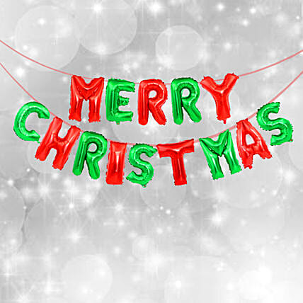 Merry Christmas Banner Balloons: Christmas Home Decor