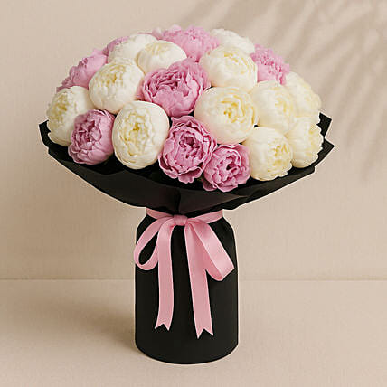 Mix Coloured Peonies Bouquet: Peonies Flower Bouquets