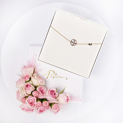 Mother of Pearl Floral Bracelet For Her: Police Accessories